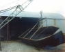 38 Lowtown boatbuilding - hull turnover © Conroy Collection