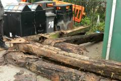 Removing the Remains of the Gates at Cambells Lock